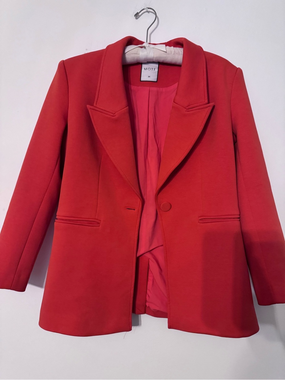 MOTF Red-Orange Tailored Women's Blazer Jacket